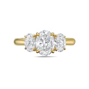 3 Stone Oval Ring