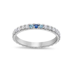 Stackable Eternity Ring With Colored Accents