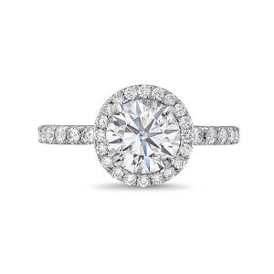 Round Oversized Diamond Halo Ring