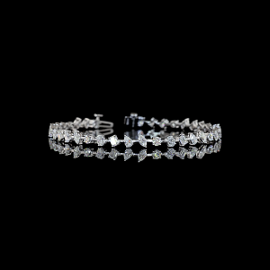 Emerald Shape Station Bracelet