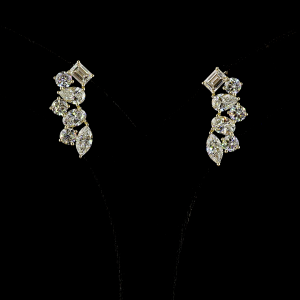 Emerald Shape Crawler Earring
