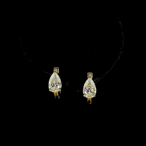 Pear Shape Huggies Earring