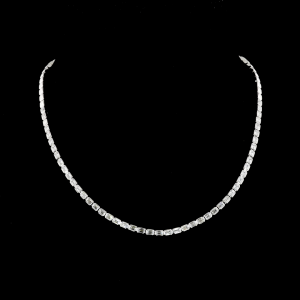 Emerald Shape Tennis Necklace