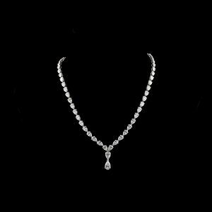 Pear Shape Lariat Necklace