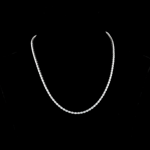 Oval Shape Tennis Necklace